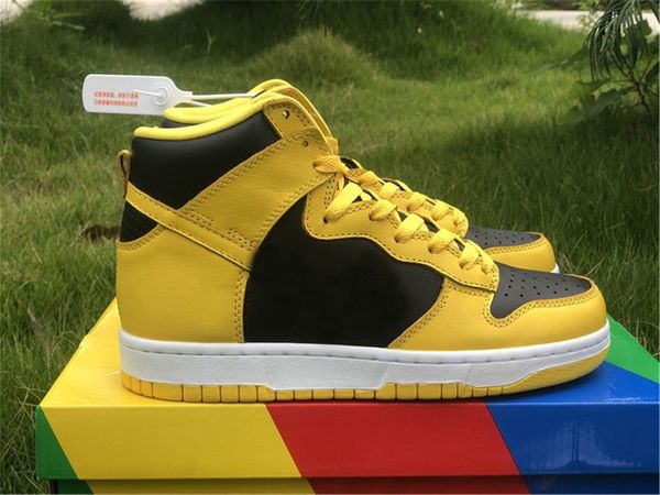 

2020 authentic dunk high sp varsity maize michigan basketball shoes men women black yellow midnight navy zapatos sneakers with original box