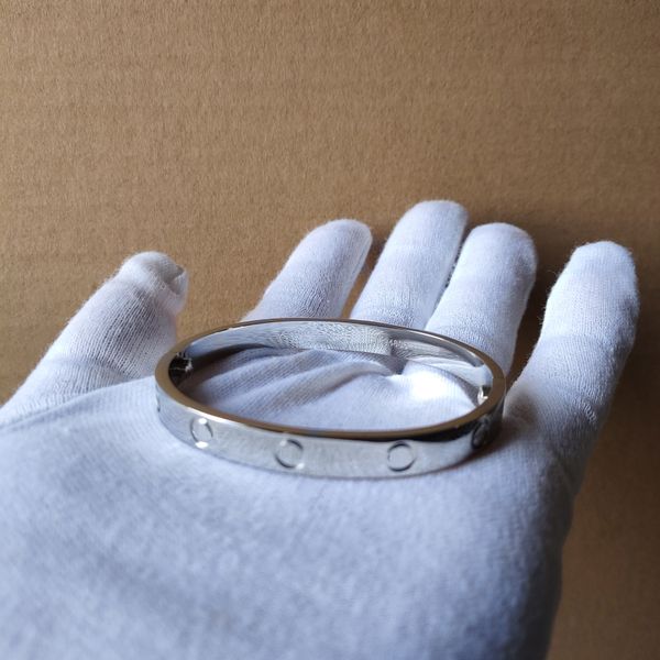 

designer bracelet fashion jewelry love bangle luxury gold screw bracelets women men with box party wedding couple gift aaasa, Black