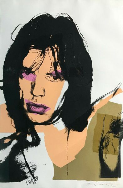 

artworks andy warhol ii mick jagger 1975 home decor handpainted &hd print oil painting on canvas large wall art canvas pictures 210115