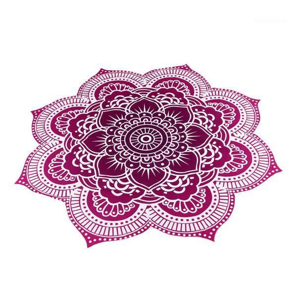 

scarves wholesale- 2021 round flower mandala tapestry floral beach towel hippie gypsy bohomian throw table cloth cover up for bikini swimsui, Blue;gray
