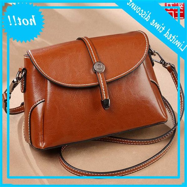 

autumn 2020 shoulder leather women's straddle hand simple bag