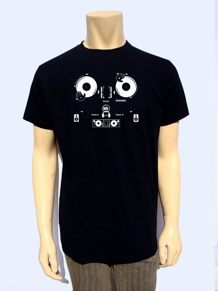 

спорт 2019 взрослых повседневный tee shirt turntable pitch-mens t shirt- djs t shirt-graphic tee рубашка рукав черный мужской tees