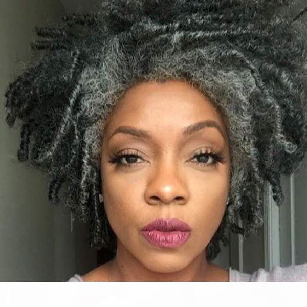 

stunning gray -haired human hair ponytail extension clips drawstring deep curly pony tail hairpiece 140g 14inch, Black