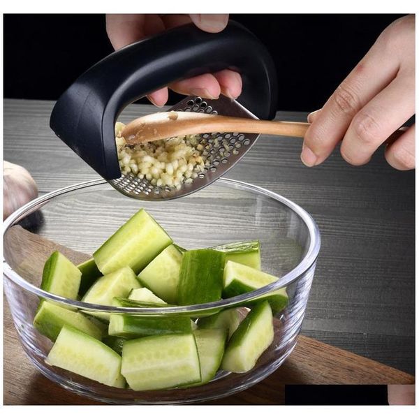 

multi-function manual garlic presser curved garlic grinding slicer chopper stainless steel garlic presses co jllizl dh_garden