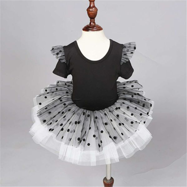 

puff children's tutu ballet girl's gauze skirt exercise dance figure drs, Blue
