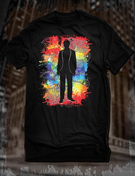 

2019 summer t shirt new black the prisoner t-shirt number six patrick mcgoohan the village tee tv sport hooded sweatshirt hoodie