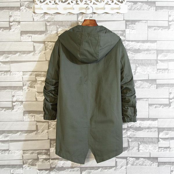 

new men's mid long casual jacket in autumn of 2019, Black;brown