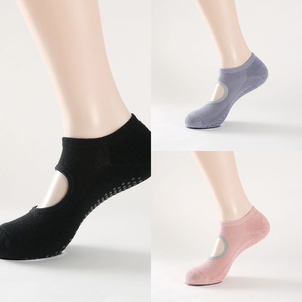 

environmentally friendly anti-skid yoga thickened morandi solid color open back green antiskid dance socks dance socks 9w5ep, Black