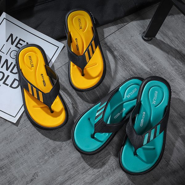 

men sandals summer flip flops slippers soft light weight slippers bathroom slides shoes zapatos hombre r non-slip light shoes, Black