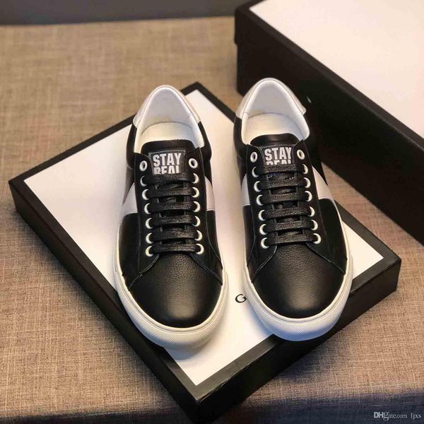 

new arrivel mens shoes black leather strap with comfortable flat bottom luxury casual shoe plate-forme walking shoes#1f