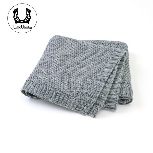 

umaubaby baby blanket knitted newborn swaddle wrap blankets soft infant bedding quilt for bed sofa basket stroller blankets lj201105