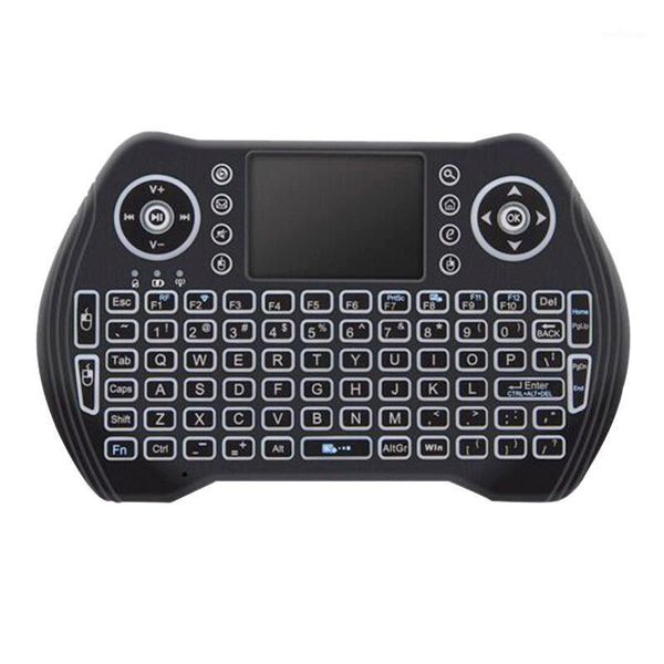 

backlit 2.4ghz wireless keyboard touchpad mouse handheld remote control 3 colors backlight for android tv box smart tv pc notebo1