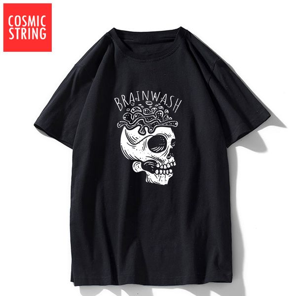 

космический string высшего качества прохладный мыть черепа мозг печатать случайные смешной панк тенниску лета mens s спорта толстовка с капю