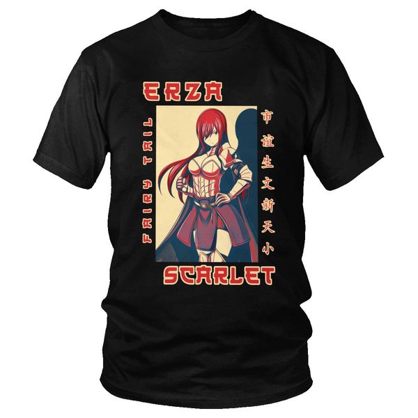 

funny supernatural anime fairy tail short sleeved summer erza scarlet tshirt loose fit soft merch sport hooded sweatshirt hoodie men t shirt