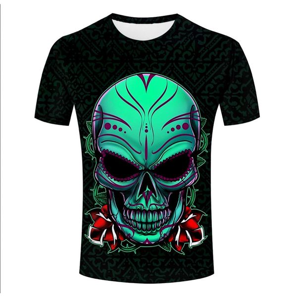 

lyprerazy music dj for men 3d skull print hip pop neutral new oversized 3d print shirts plus size anime harajuku men clothing