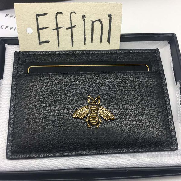 

luxurys designers credit card holder effini new bee tiger genuine leather fird business id mini card coin purse pocket case, Brown;gray