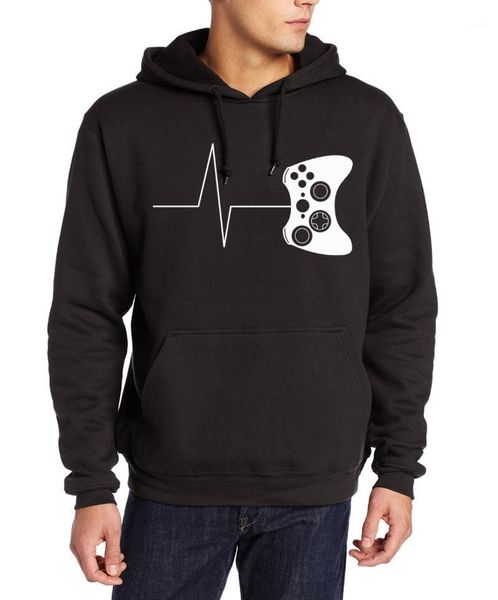 Felpe con cappuccio da uomo Felpe 2021 Tute arrivo uomo Battito cardiaco di un giocatore Gioco divertente Videogioco con cappuccio Mma Taglia S-2XL Pullover1