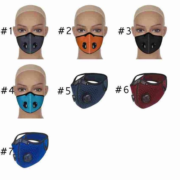 

outdoor 7 masks colors bicycle riding face dust-proof anti smog reusable breathable mesh cycling mask zza2383