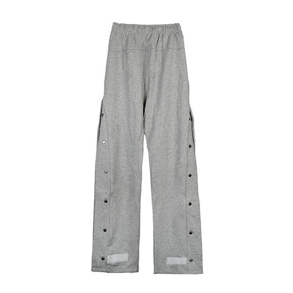 

winter fashion hip-hop men's double-breasted elastic band casual street style trousers sports basketball pants men must-have high-quali, Black