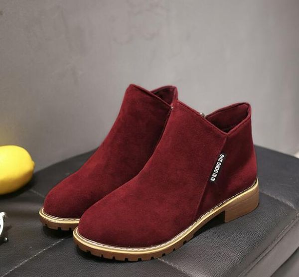 

boots breathable flock lace-up classic elegant fashion shose cancise pumps winter soft and comfortable wedges women casual, Black