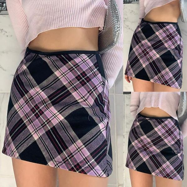

high waisted metal zipper plaid a line skirt harajuku cute sweet streetwear sailor skirt short skirts for teen girls falda, Black