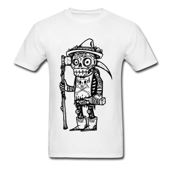 

забавный день deathly майка мужская футболка череп tshirt мексика стиль белый топы стимпанк tee косой спорта с капюшоном hoodie
