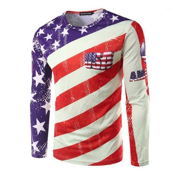 

2020 fashion brand hip hop men's casual 3d printed t shirt us uk five-pointed star national flag cotton men clothes t-shirts1, White;black