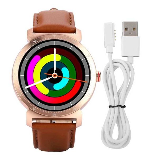 

ips smart watch round screen steel / belt monitor bracelet 1.3
