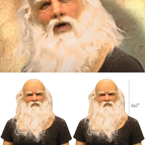 

man of my old another holiday one funny toys super soft santa christmas cosplay masks mascara latex speelgoed