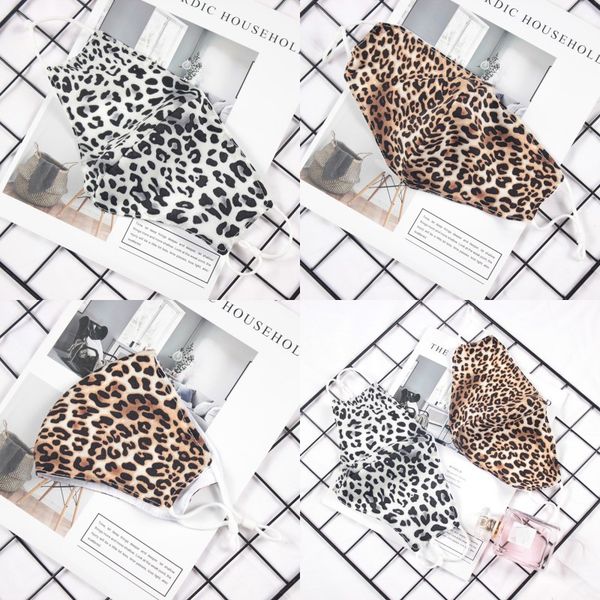 

fashion leopard print face mask dustproof masks washable reusable mouth masks cycling designer mask cyz2592 56 j2