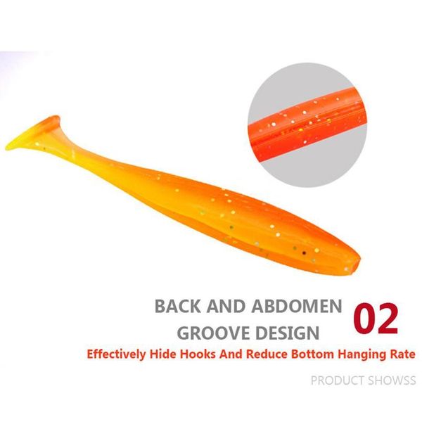 

gobygo 10pcs jigging wobblers fishing lure 90mm 70mm 55mm shad t-tail soft bait aritificial sile lures bass pike qylhvg