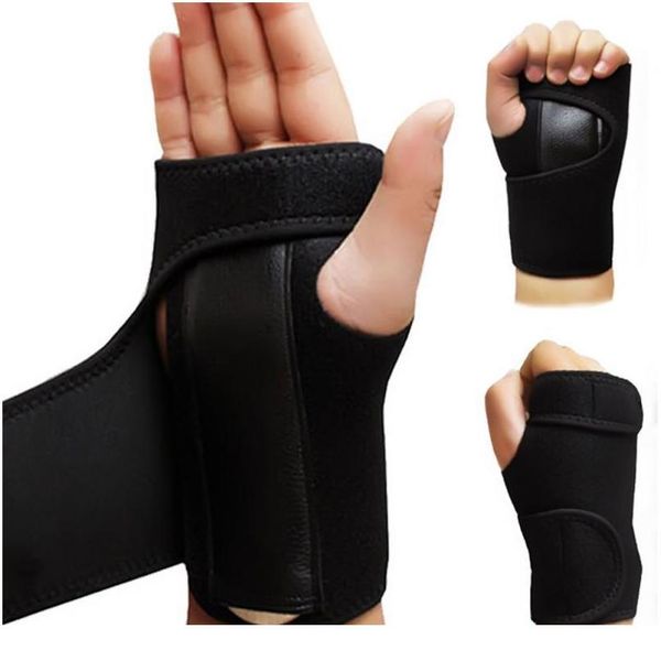 

wrist brace support carpal tunnel hand splint steel bone removable adjustable wristband steel wrist brace support a jllwhn, Black;red