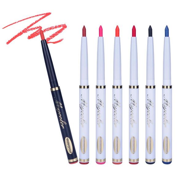 

auto rotation 2 in 1 lipliner eyeliner pencil waterproof long lasting 7 colors matte velvet lip liner pen cosmetic makeup tools