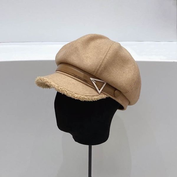 

octagonal cap women hats woolen lady warm hat fashion item christmas present autumn winter accessories casquette lamb woolen stitching, Blue;gray