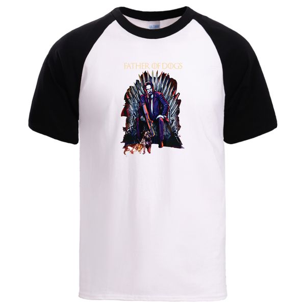 

john wick отец собак mens реглан tee 2020 весна лето сыпучих причинных люди марка с коротким рукавом спорт толстовка с капюшоном толстовка м