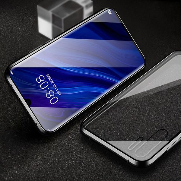 

luxury 2nd magnetic absorption metal cases for huawei nova 5 5pro front back double sided glass phone cover nova5 pro 2019 h jlluqb