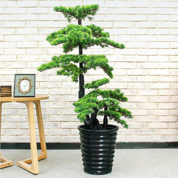 

decorative flowers & wreaths artificial 140cm welcome pine tree fake plants home el decoration greenery plant house bonsai1