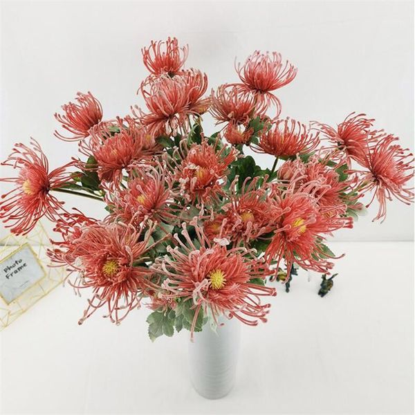 

decorative flowers & wreaths 10pcs fake pincushion 23.62" length simulation crab chrysanthemum for wedding home artificial flowers1