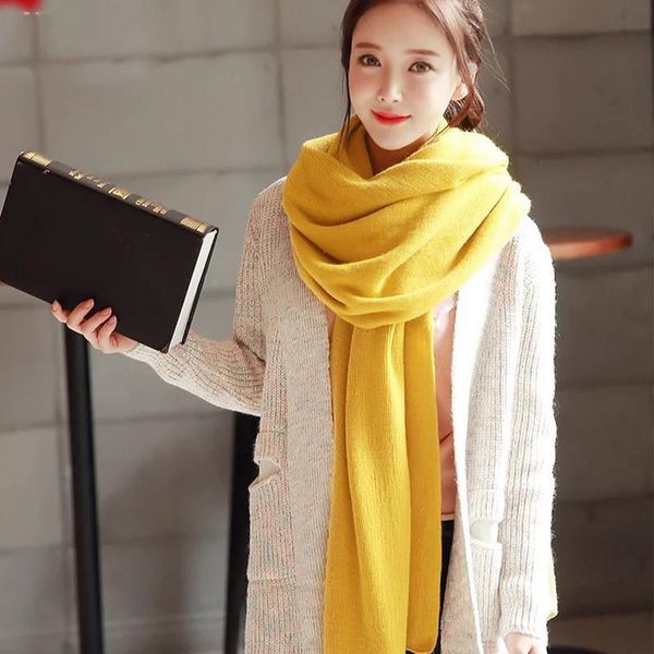 

scarf women's autumn and winter warmth and fashion explosion models pure cashmere knitted wool scarf men women all-match, Blue;gray