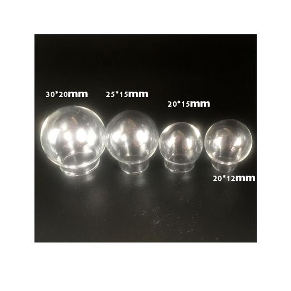 

100pieces 30x20mm 25x15mm 20x15mm 20x12mm transparent globe shaped empty bottles wishing vial pendant for gift acc bbyehj, Black