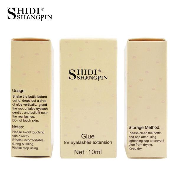 

shidishangpin 1 bottle 10 ml eyelash extension glue professional eye lashes glue black adhesive makeup for false eyelashes glue wmtbud