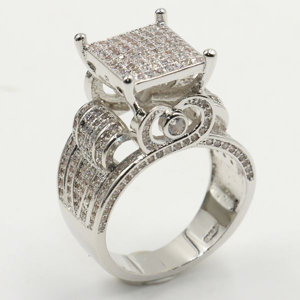 

Choucong New Arrival Top Selling Animal Fashion Jewelry Real 925 Sterling Silver Pave White Sapphire CZ Diamond Women Wedding Owl Band Ring