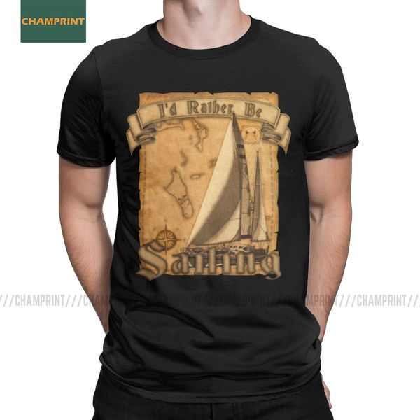 

i'd rather be sailing for sea boat sail ocean nautical ship pirate tees short sleeve gift idea hooded sweatshirt hoodie men t shirt