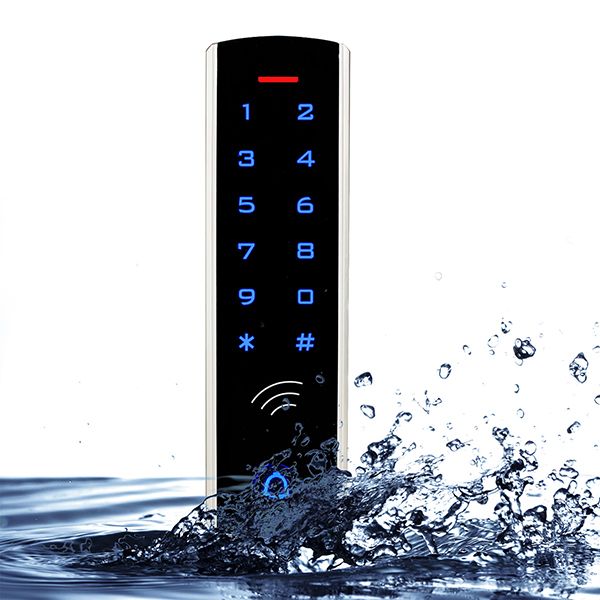 

rfid touch keypad access control system kit door lock 125khz em card waterproof metal case luminous for door entry f1289d