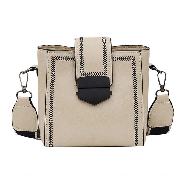 

advanced feeling wide bag shoulder bagstrap small bag for women 2020 new foreign style single shoulder bucket bagversatile ins fashion messe
