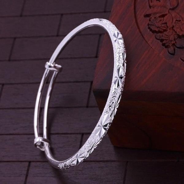 

fine charms silver charm nice bangle bracelets for women wedding fashion jewelry christmas gifts h bbyklu, Black
