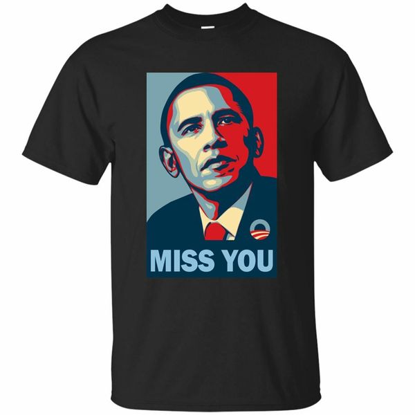 

black navy color obama miss you political t-shirt s 3xl casual printing tee shirt sport hooded sweatshirt hoodie