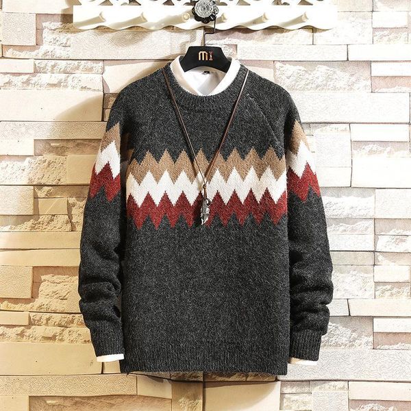 

men's sweaters 2021 men's black long sleeves autumn winter pullover knitted o-neck plus oversize 5xl1, White;black
