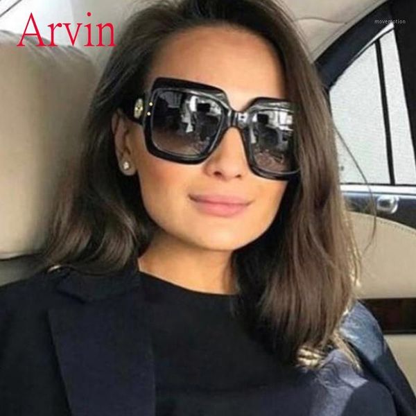 

oversized square women sunglasses black designer big frame vintage 2020 women's glasses sunglasses1, White;black