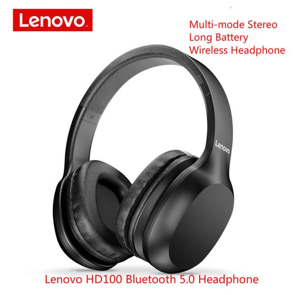 

5,0 многорежимный lenovo hd100 bluetooth stereo длинные батареи беспроводные наушники с микрофоном для портативных пк телефон